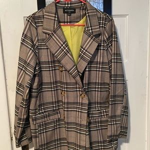 Kittenish plaid pea coat